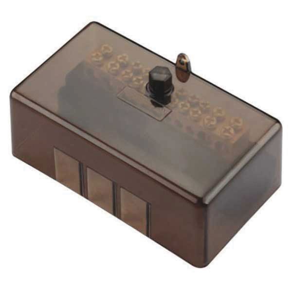 TradeSave Neutral Link, 12 Hole, Black with Cover - TSNL12