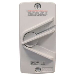 TradeSave Isolator, 1 Pole, 240V 20A, IP66, Weatherproof - TSWPI120