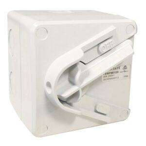 TradeSave Mini Isolator, 1 Pole, 240V 20A, IP66, Weatherproof - TSWPMI120