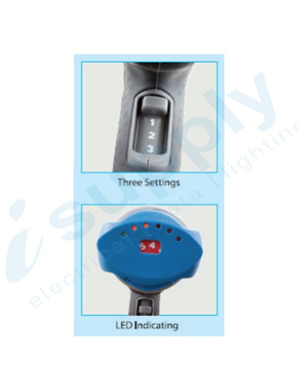 Cabac 2000W 3 Fan Adjustable Temperature LED Indicating Heat Gun HG2232 - Image 2