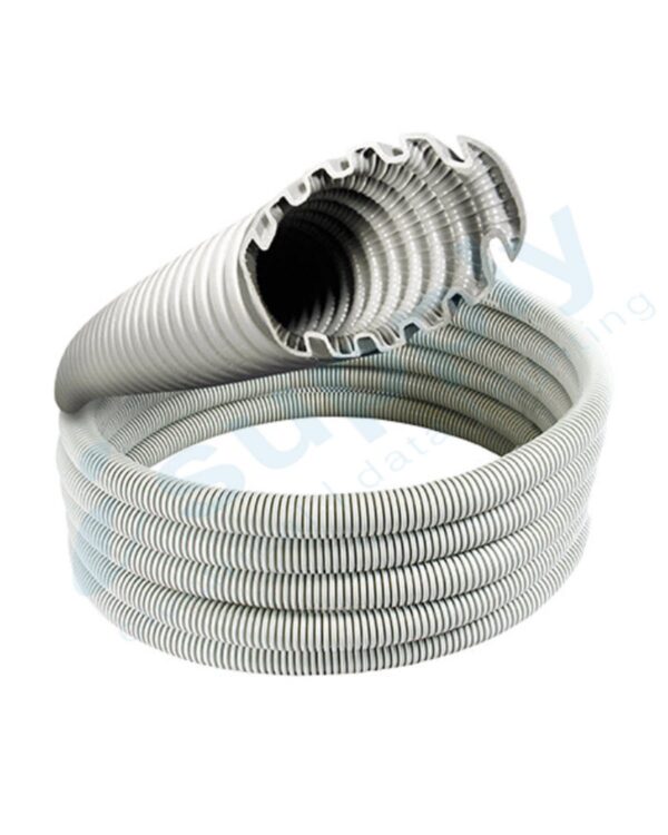 Corrugated Conduit 25mm x 25mtr Roll Grey Medium Duty