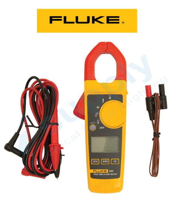 Fluke CLAMP METER 400A AC, 600V TRMS W/TEMP, CAPACITANCE, B/LITE FLU324