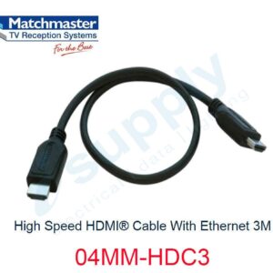 MATCHMASTER High Speed HDMI® Cable With Ethernet 3M 04MM-HDC3