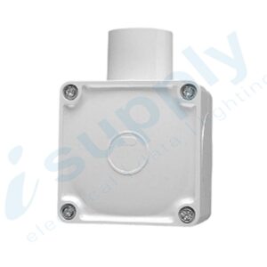 10 x SQUARE JUNCTION BOXES - 40mm 1 Way Entry PVC