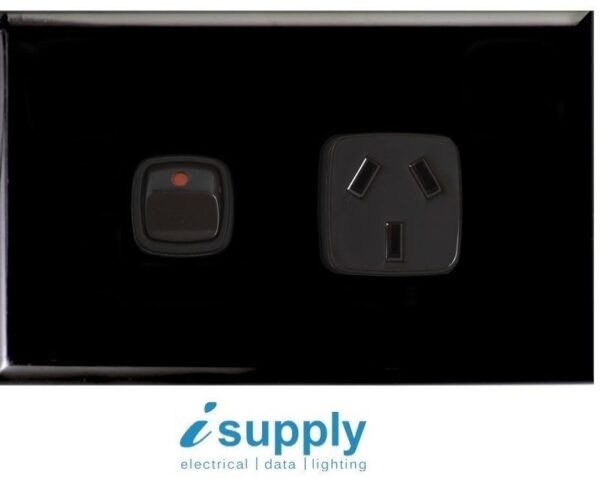 TRANSCO Single Power Point Double Pole 240 Volt 10 Amp BLACK - Image 2