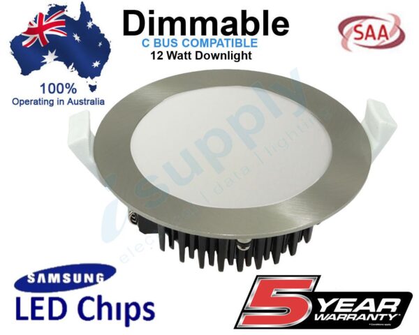 12WATT SAMSUNG LED DOWN LIGHT KIT DIMMABLE COOL 6000K