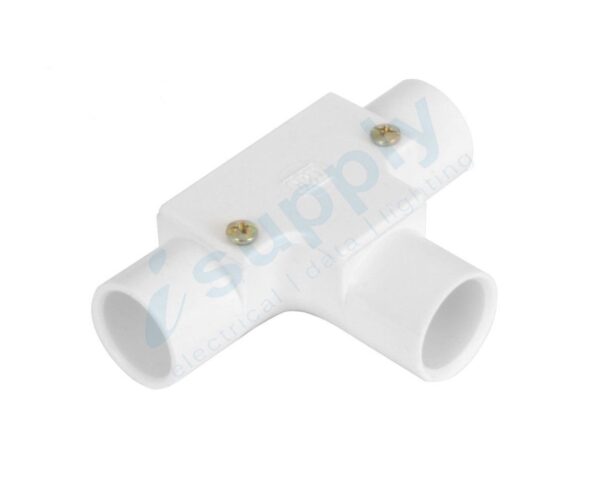 5 x 25mm Inspection Tee PVC Junction Box T Elbow Conduit Electrical Cable - Image 2