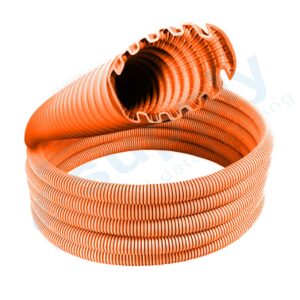 Corrugated Conduit 20mm x 50mtr Roll Orange Heavy Duty