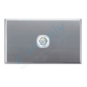 DEXTON  F Type Antenna Socket Coax Aerial Stainless Steel Cover DXWS/TVF/ASC