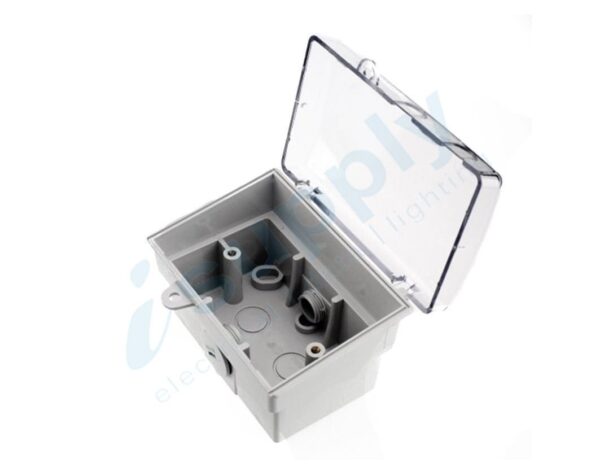 DEXTON Triple Light Switch 3 Gang + Weatherproof Box Lock Clear Lid - Image 3