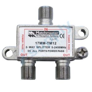 Matchmaster 2 WAY F-Type 5-2450MHz Power Pass SPLITTER 17MM-TM12