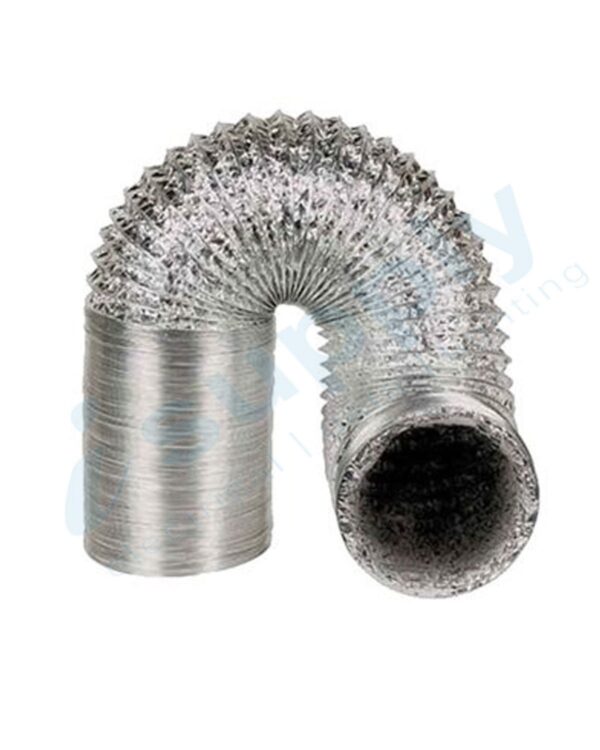 8'' / 200mm Flexible Ducting 6M Dual Aluminum Ventilation Foil Silver Fan Duct - Image 3