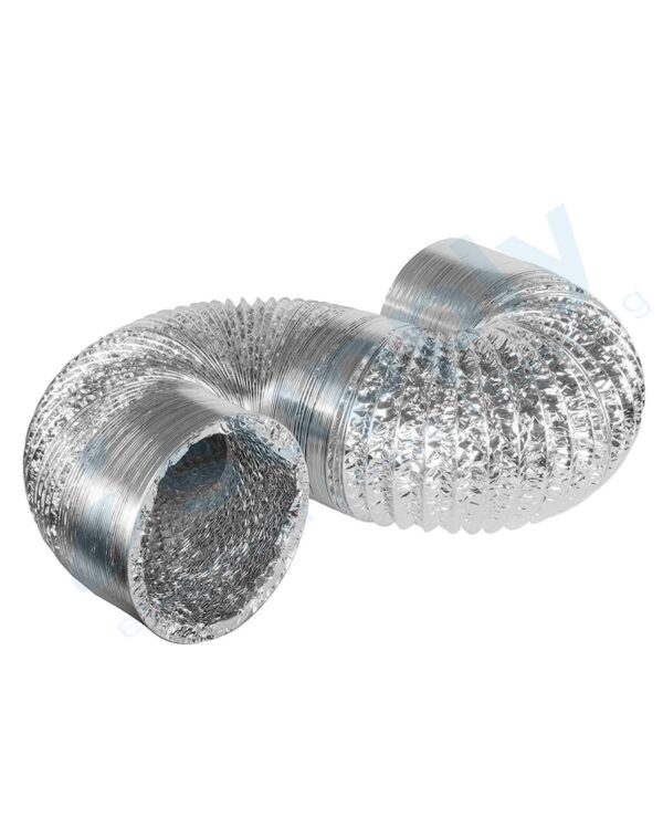 8'' / 200mm Flexible Ducting 6M Dual Aluminum Ventilation Foil Silver Fan Duct