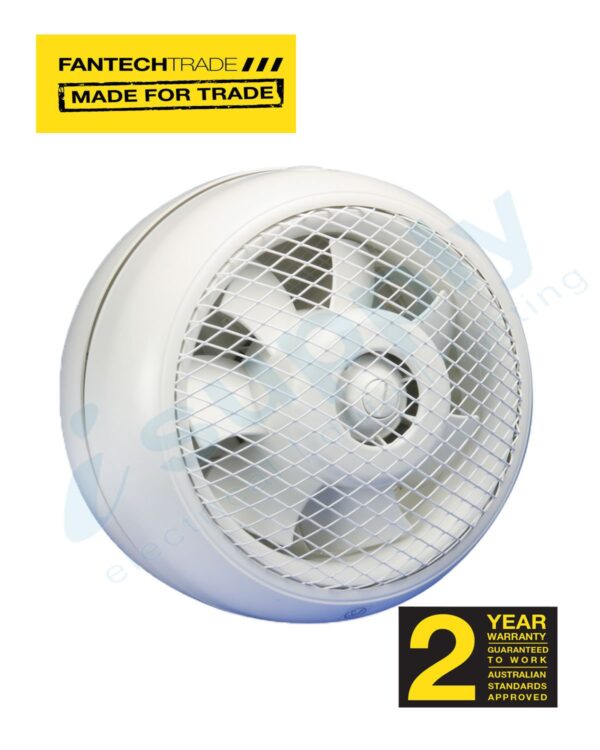 FANTECH 150mm window/wall fan 240v gravity louvre HCM-150N - Image 2