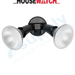 HOUSEWATCH TWIN LAMP PACK C/W PAR38 ENERGY LAMPS BLACK 55-008
