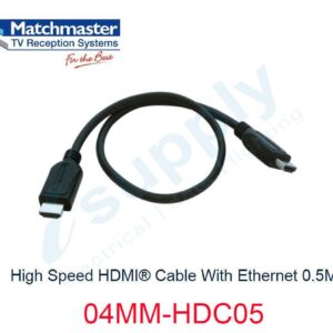 MATCHMASTER High Speed HDMI® Cable With Ethernet 0.5M 04MM-HDC05