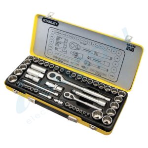 STANLEY 50 Pce 1/4" & 1/2" Metric & A/F Socket Set 89.535 89-535