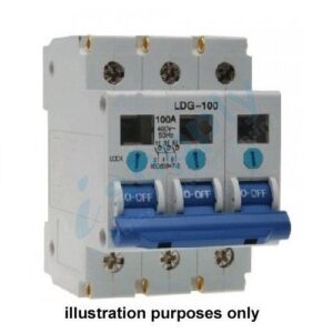 THREE POLE MAIN SWITCH SWITCHES 63A 3 PHASE 415V SWITCHBOARDS ENCLOSURE DIN RAIL