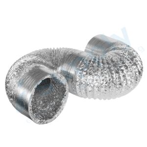 10'' / 250mm Flexible Ducting 6M Dual Aluminum Ventilation Foil Silver Fan Duct