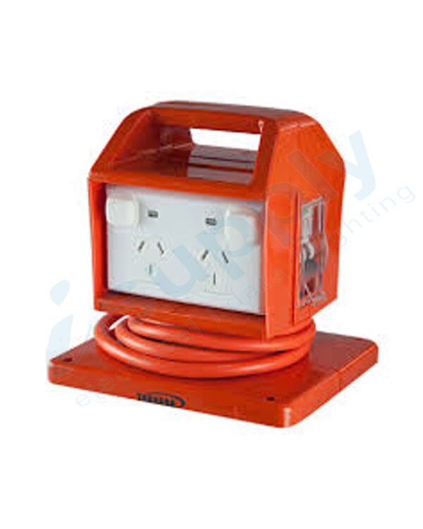 10 amp Portable Power Outlet Power Point Socket RCBO Protected Orange - Image 2