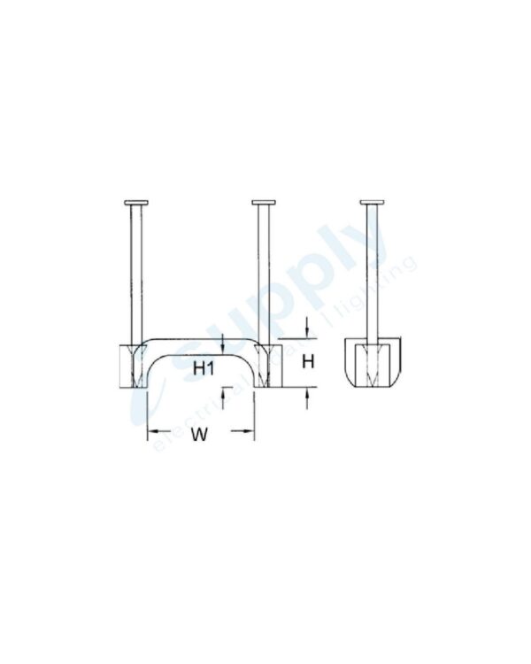 100 Pack Cable Clips with Nail 13mm Flat WHITE – Good For 2.5mm Twin And Erath - Image 3