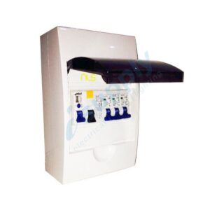 Complete 6 pole Garage Surface Mount Distribution Box Loaded Combination Circuit Breaker