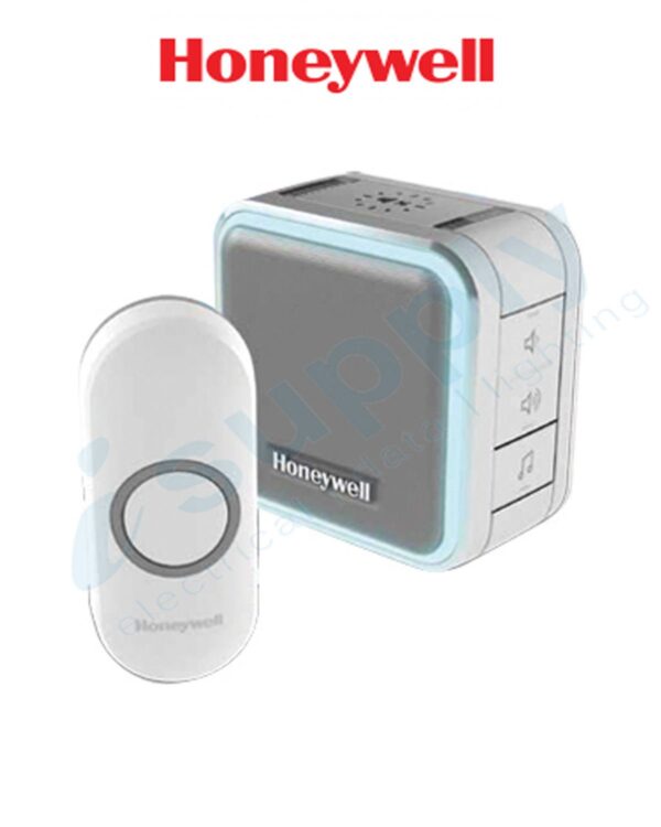 HONEYWELL DOORBELL, WIRELESS SILVER GREY & PUSH BUTTON 150m DC515NGA