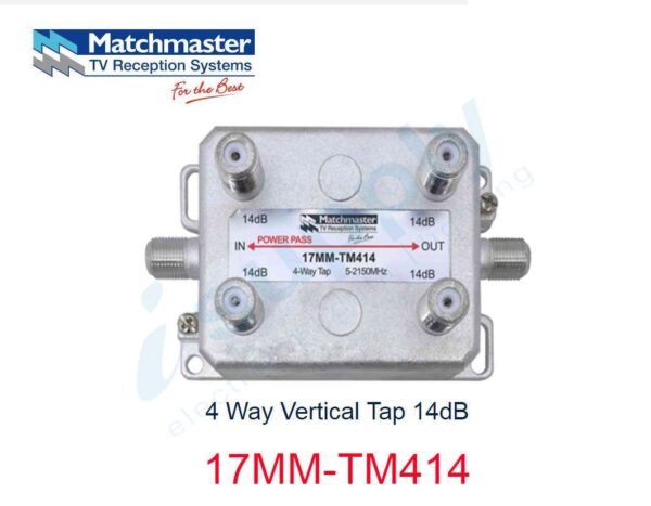 MATCHMASTER 4 Way Vertical Tap 14dB 17MM-TM414