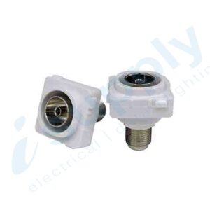 MATCHMASTER IEC (PAL) Female To 'F' Female Wall Plate Insert 20 PCK 05MM-WA11P