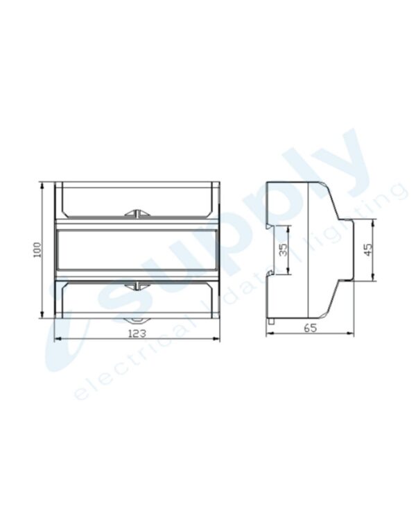 PULSET KW Hour Meter Three Phase Analog Din Rail Mounted - Image 5