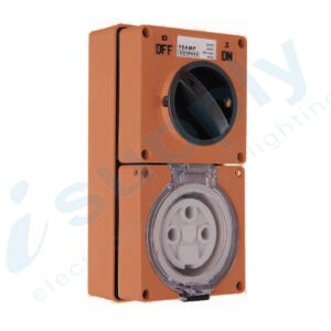 PULSET Single Phase 3 Pin Round Combo 20Amp RO (IP/CO3PH320R/RO) RESISTIVE ORANGE