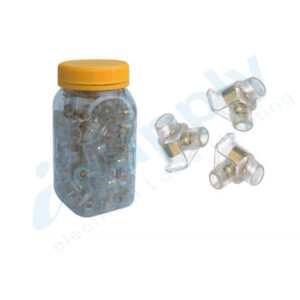 100 x CLEAR SINGLE CABLE CONNECTORS
