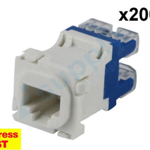 200 x CLIPSAL COMPATIBLE CAT6 RJ45 Data Inserts Jacks Mech EXPRESS POST
