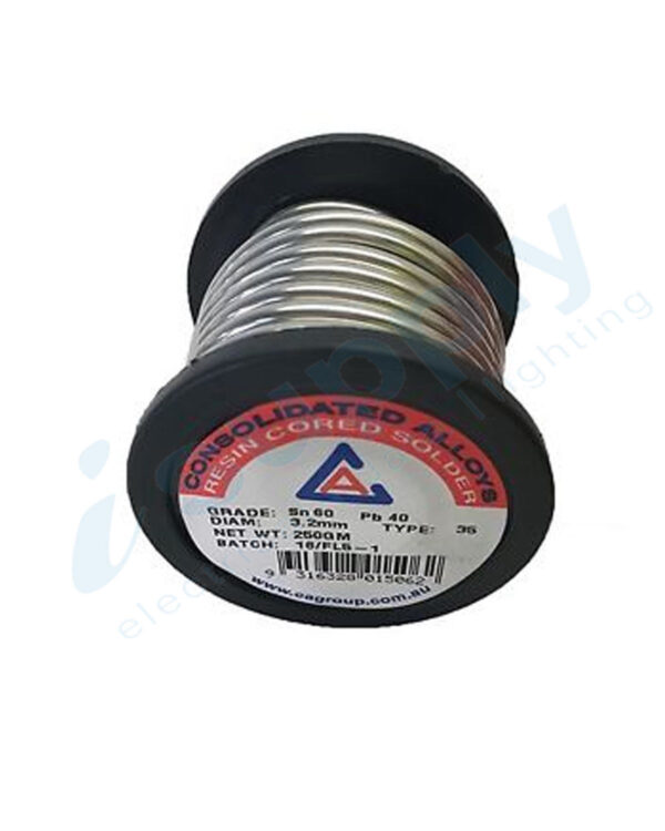 Consolidated Alloys 60/40 Resin Core Solder Wire Spool 500g 3.2mm - Image 2