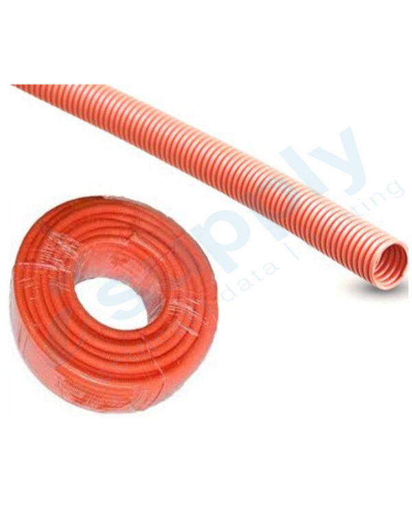 Corrugated Conduit 32mm x 20mtr Roll Orange Heavy Duty - Image 5