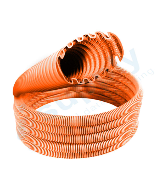Corrugated Conduit 32mm x 20mtr Roll Orange Heavy Duty