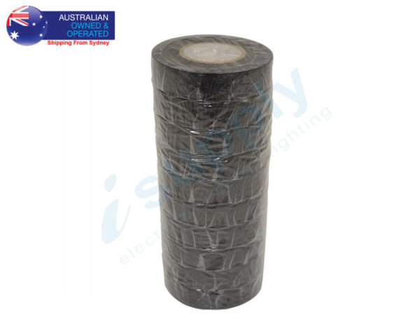 Home Electrical Insulation PVC Tape Black 19mm x 20M Single or Bulk Pack - Image 2