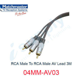 MATCHMASTER RCA Male To RCA Male AV Lead 3M 04MM-AV03