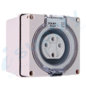 PULSET Single Phase 4 Round Pin Socket 10 Amp IP/SC410
