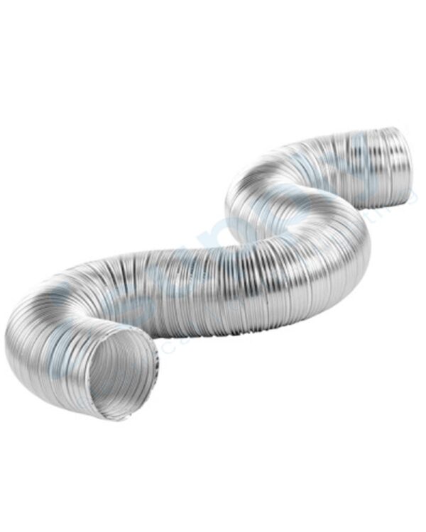 4'' / 100mm Flexible Ducting 6M Dual Aluminum Ventilation Foil Silver Fan Duct - Image 2