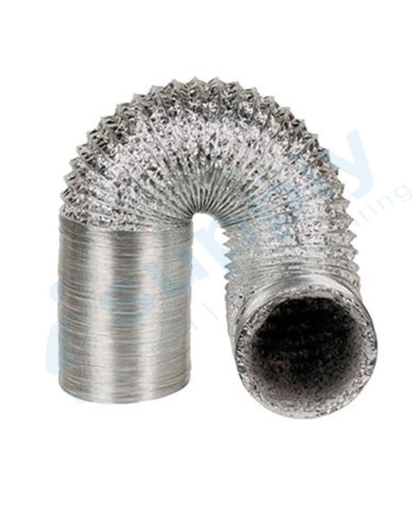 4'' / 100mm Flexible Ducting 6M Dual Aluminum Ventilation Foil Silver Fan Duct - Image 3