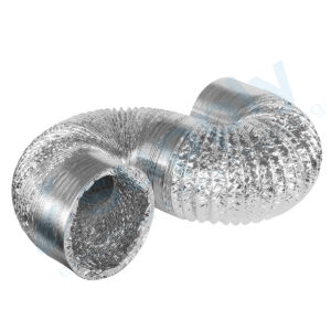 4'' / 100mm Flexible Ducting 6M Dual Aluminum Ventilation Foil Silver Fan Duct