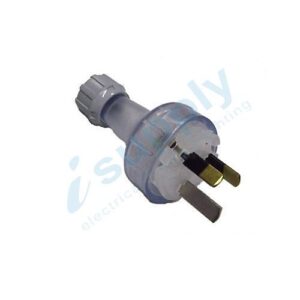 10 x 15A 3 Pin MALE Extension Lead Plug Transparent 250V Volt 15 Amp