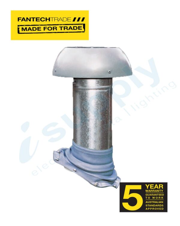 FANTECH Thru Roof Exhaust Fan 2pole 150mm c/w Dektite ECE152M