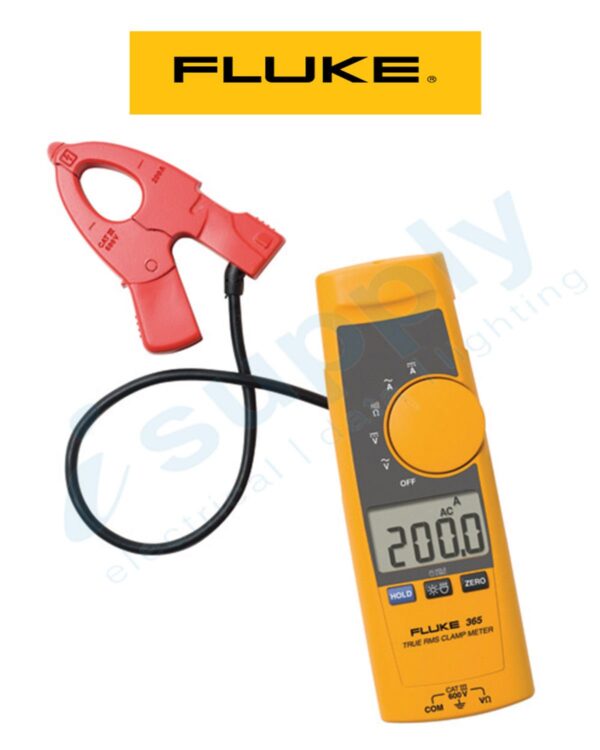 Fluke CLAMP METER 200A AC/DC 600V TRMS, DETACHABLE JAW B/LITE FLU365