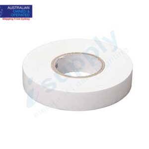 Home Electrical Insulation PVC Tape WHITE 19mm x 20M Single or Bulk Pack