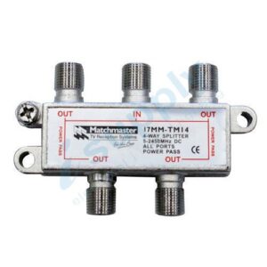 Matchmaster 4 WAY F-Type 5-2450MHz Power Pass SPLITTER 17MM-TM14
