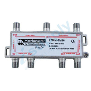 Matchmaster 6 WAY F-Type 5-2450MHz Power Pass SPLITTER 17MM-TM16