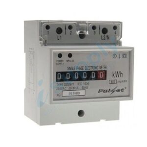 PULSET KW Hour Meter Single Phase Analog Din Rail Mounted