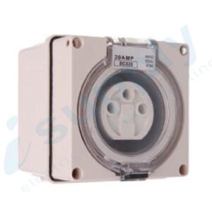 PULSET Single Phase 3 Round Pin Socket 32 Amp IP/SC332R